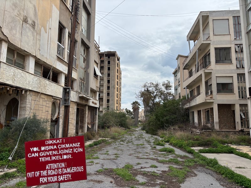 Varosha, a seaside town in Famagusta, emptied out as Greek Cypriots fled Turkish troops in 1974 and remains a ghost town today. Photograph: Jack Power