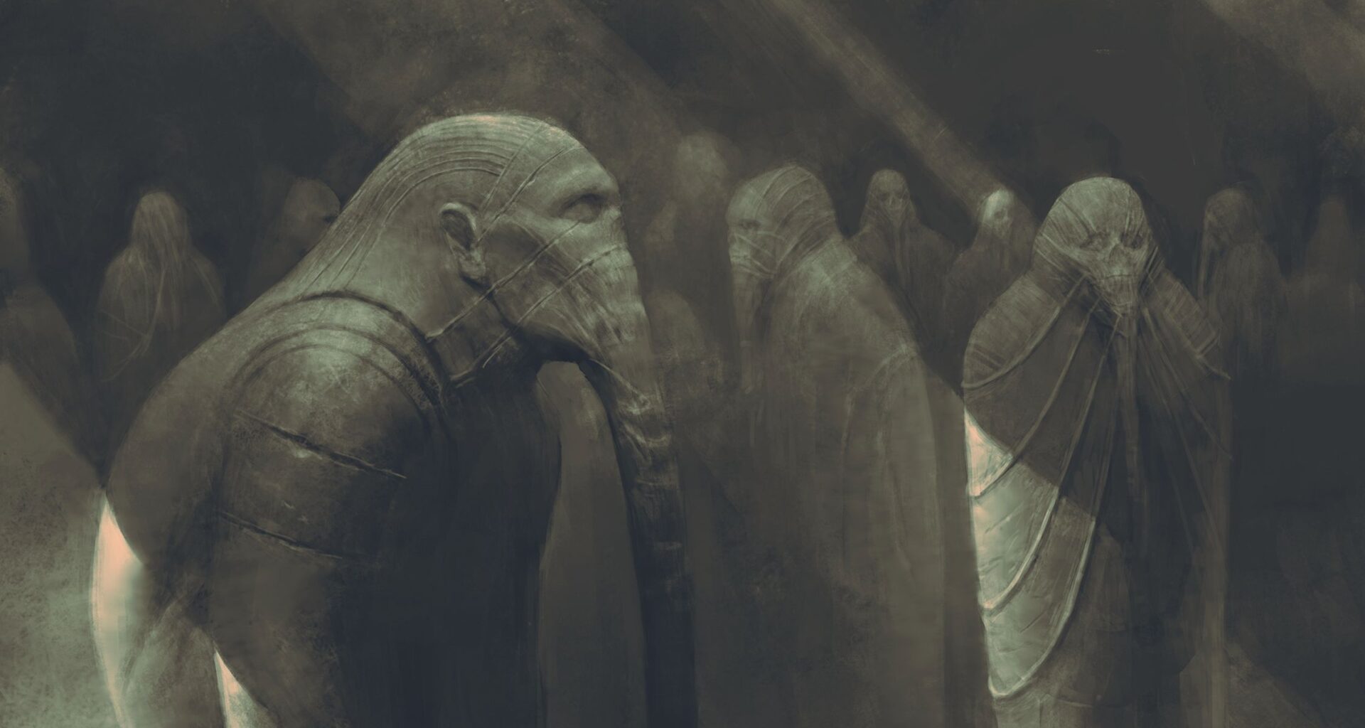 This artist's sci-fi and horror work channels influences from Egyptian art to HR Giger