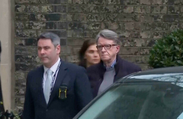 Media throng Peter Mandelson's home as he returns at 2am after release on bail - The Journal