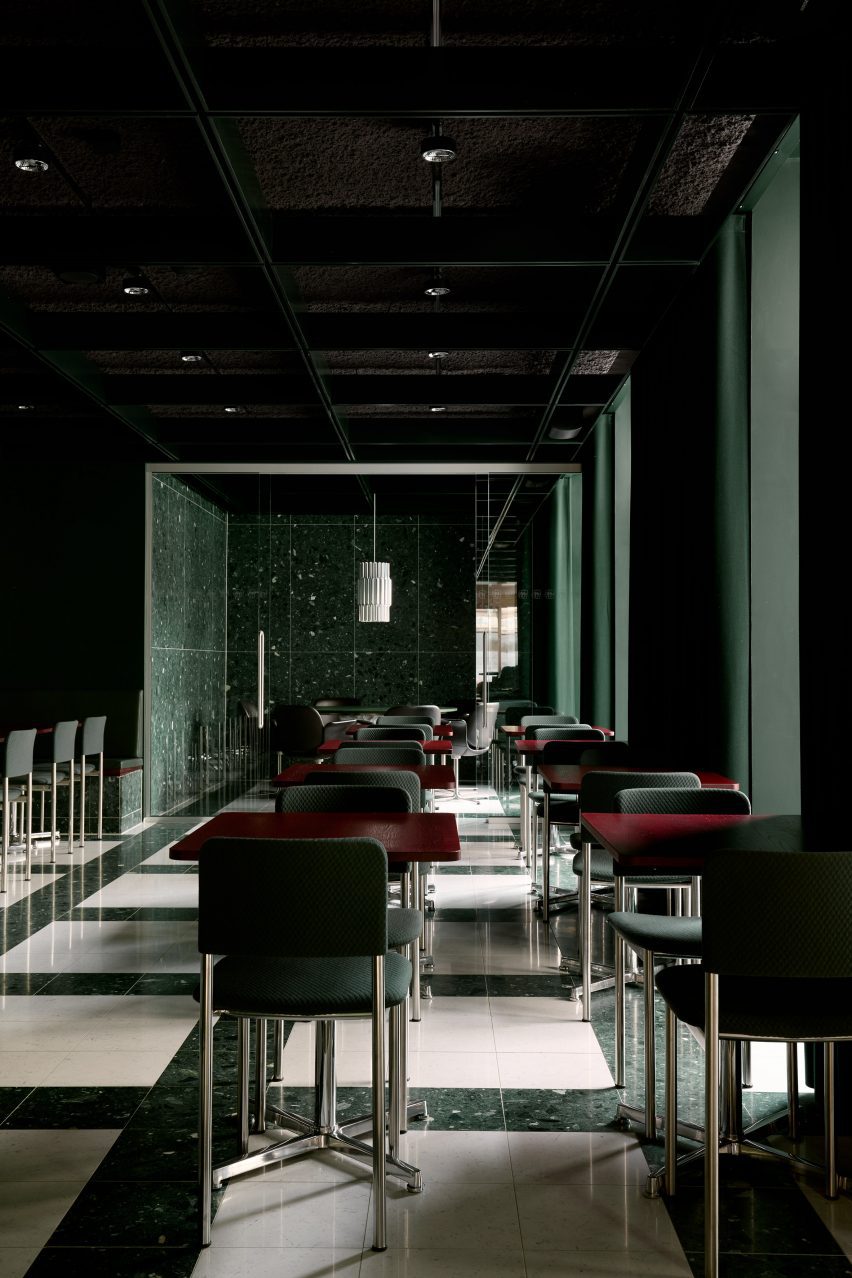 BOLO restaurant with green walls