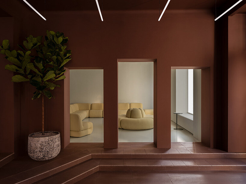 note design studio arranges lammhults design group's stockholm space as sequence of rooms