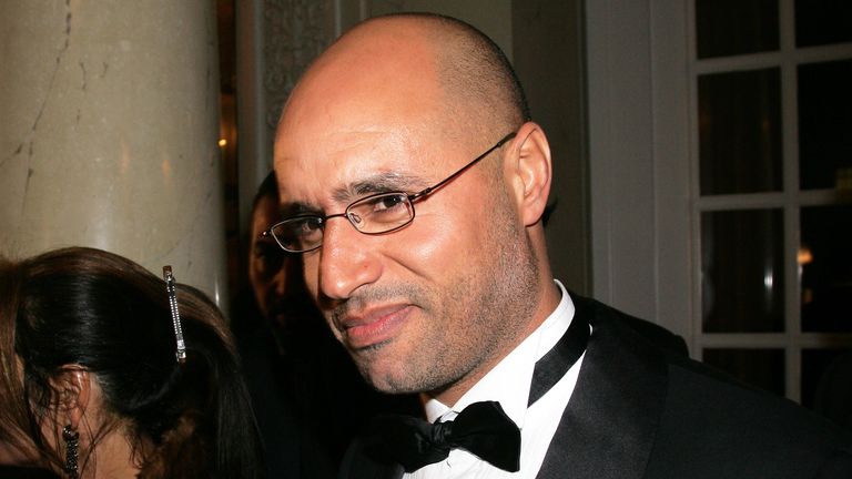 Saif al Islam Gaddafi at a charity event in Berlin, Germany, in February 2008. Pic: Jens Kalaene/picture-alliance/dpa/AP