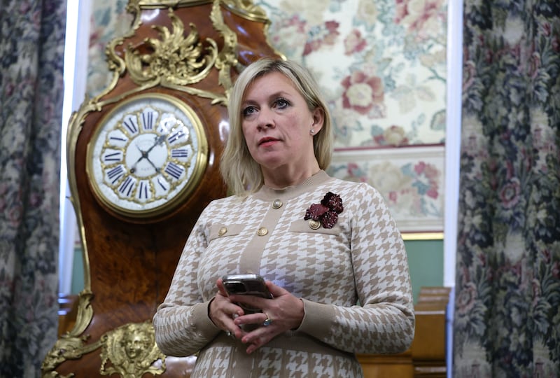 Russia's foreign ministry spokeswoman Maria Zakharova. Photograph: Ramil Sitdikov/Pool/AFP via Getty