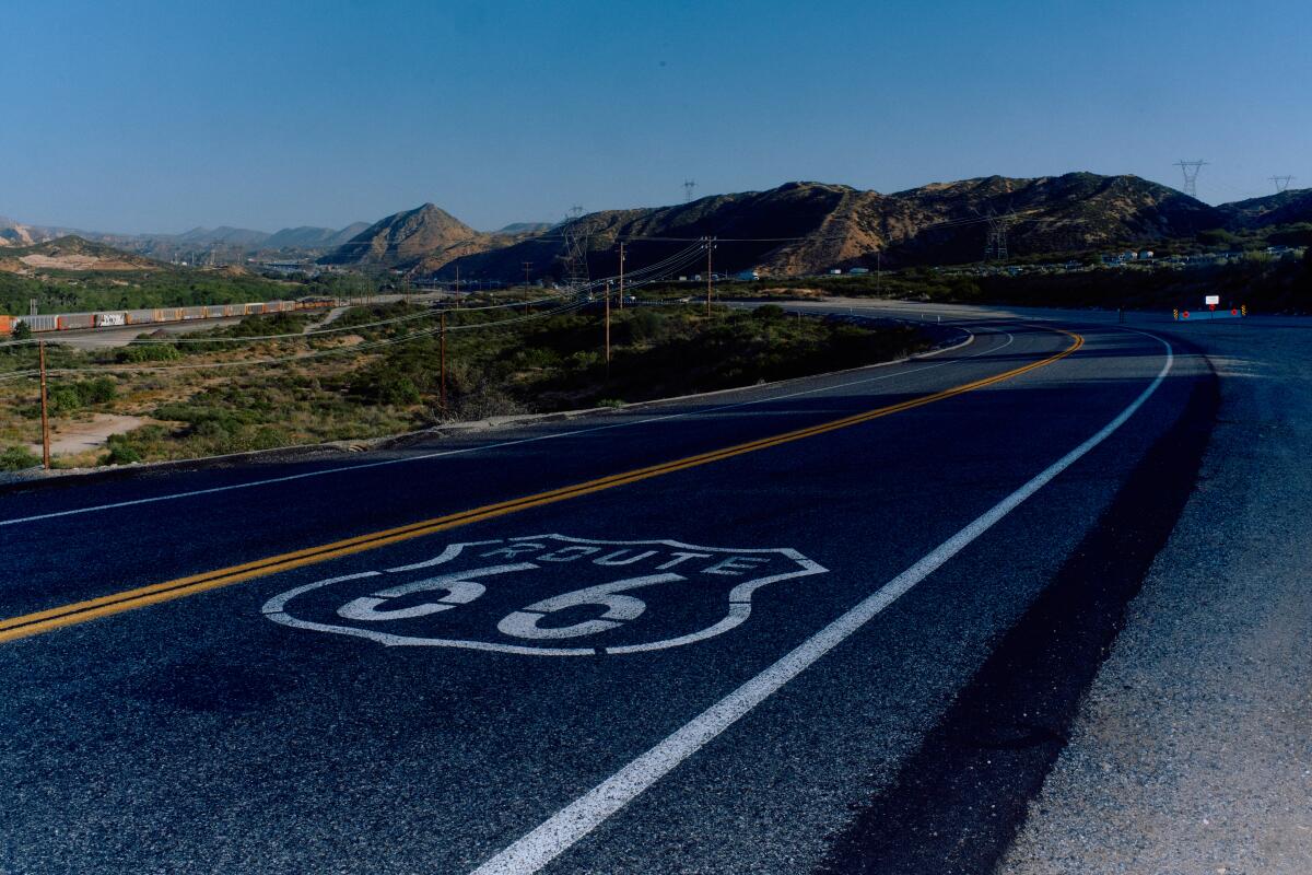 A portion of Route 66 that runs parallel with I-15