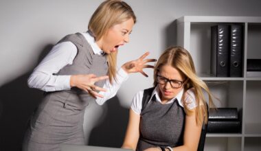 boss yelling at an employee