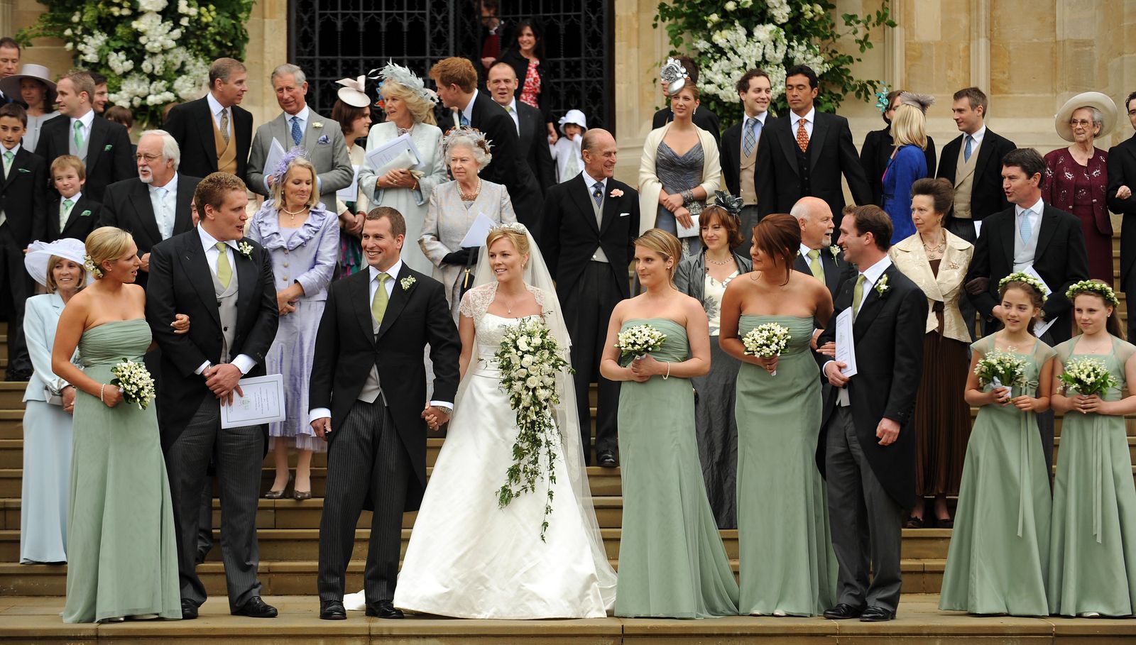 Image may contain Autumn Phillips Sarah Smart Prince Philip Duke of Edinburgh Elizabeth II and Lord Frederick Windsor