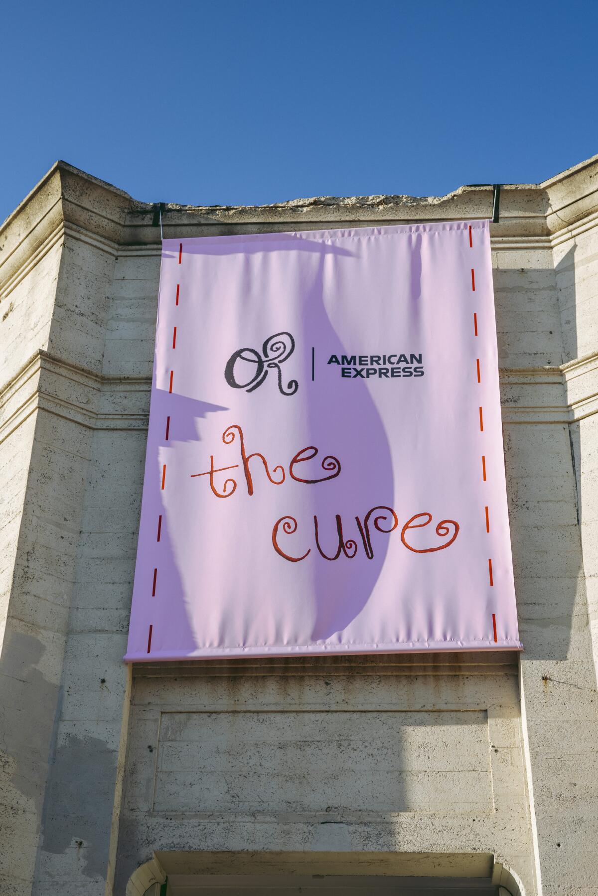 Banner for Rodridgo's pop-up event recreating her music video for "The Cure" at LA's Mica studios