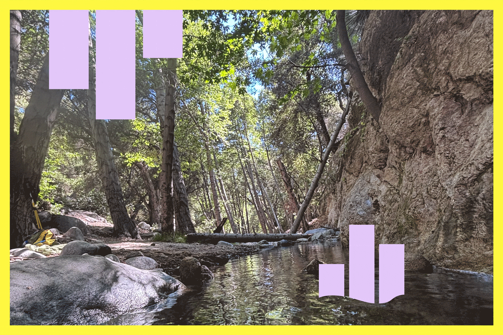The Arroyo Seco flows parallel to multiple segments of the Gabrielino Trail in the San Gabriel Mountains.