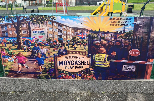 ‘Hate crime’ banner outside children’s playground in Co Tyrone removed by PSNI for second time