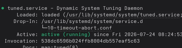 tuned systemd service