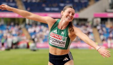 Kate O'Connor leapt to a lifetime best of 6.55m in the heptathlon long jump on Saturday morning at the European Championships. Pic: ©INPHO/Morgan Treacy