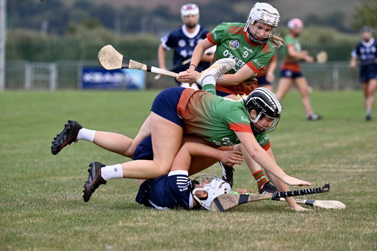  Keeley Goulding, Ballincollig, is fouled by Katieann Crean, Ballinora. Picture: Larry Cummins