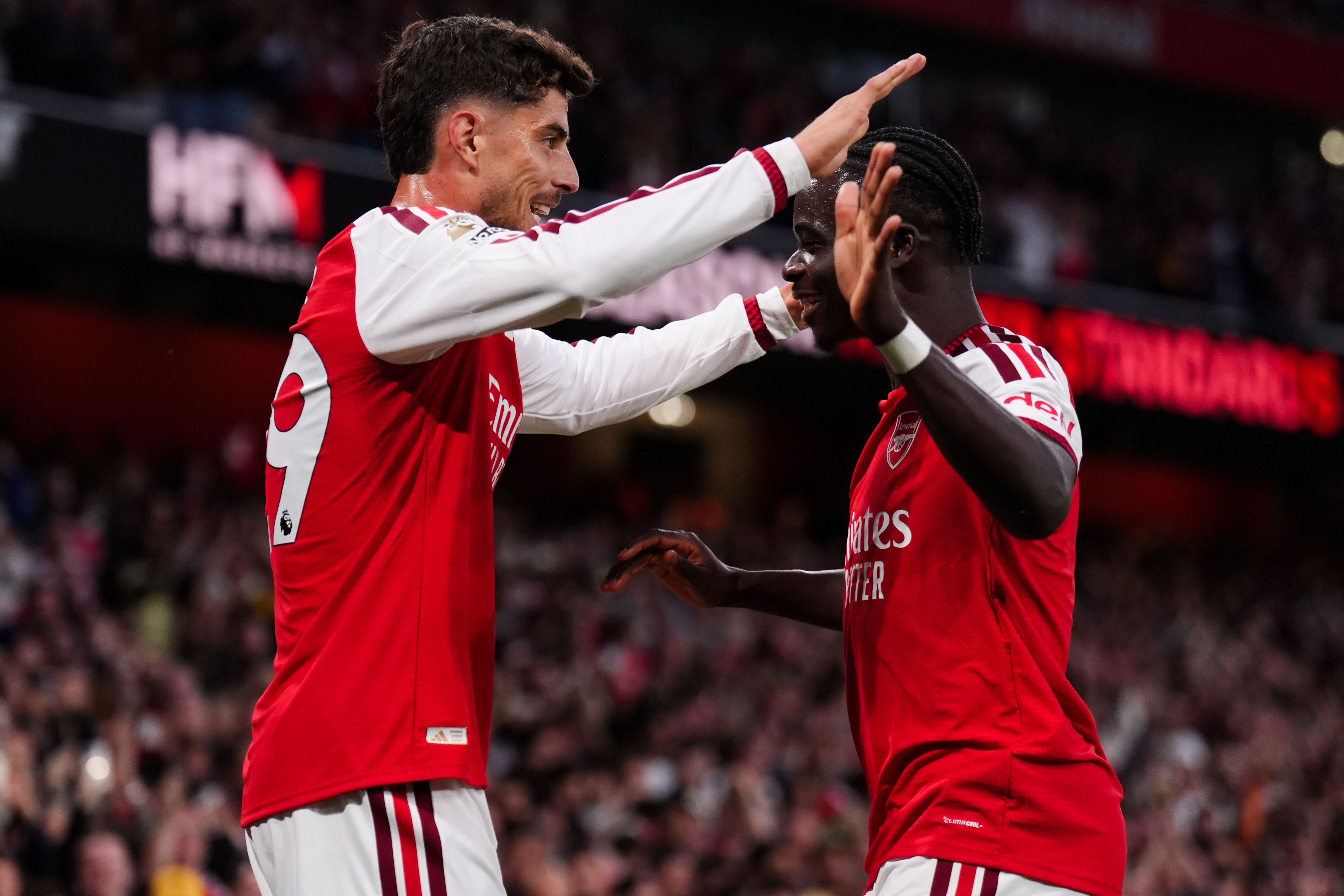 Kai Havertz and Bukayo Saka gave Arsenal a decisive lead inside the first quarter of the game