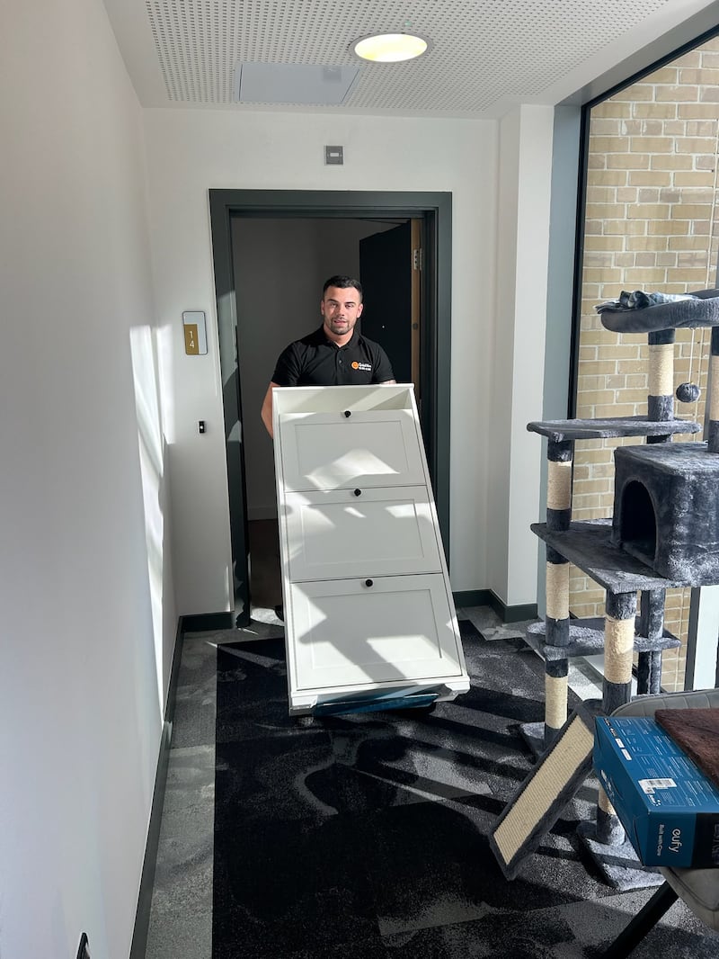 Pierce Murray at work with his QuickVan service