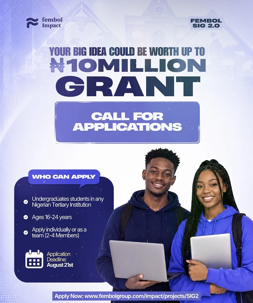 Call For Applications: Fembol Student Innovation Grant (SIG) 2.0 (Up to