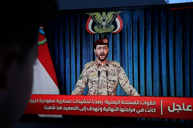 Yemen's Houthis have claimed responsibility for missile and drone attacks on the Saudi-backed government forces' positions in the eastern provinces of Hadhramout and Marib. Photograph: EPA