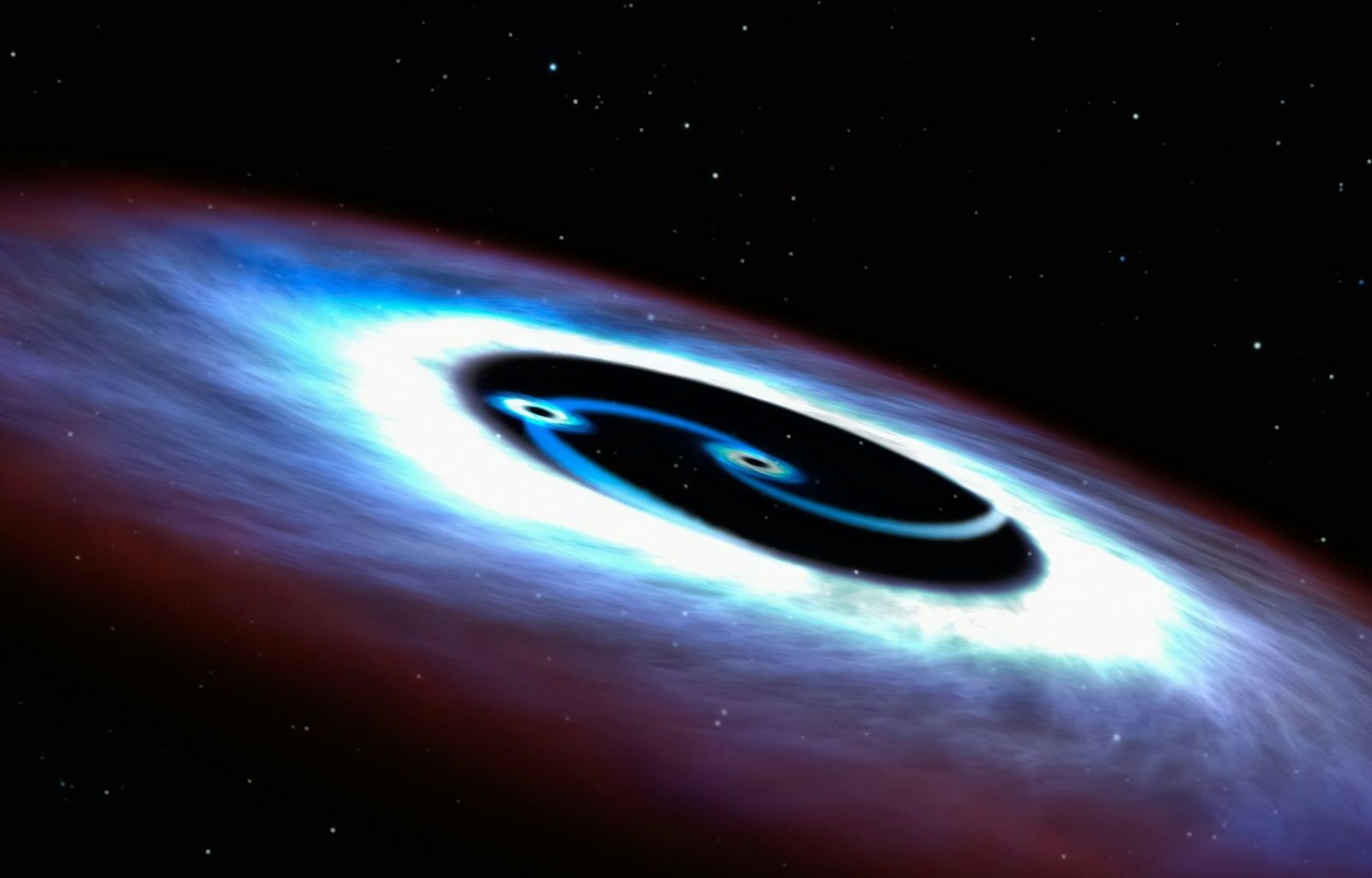 Three supermassive black holes have been discovered in the same galaxy
