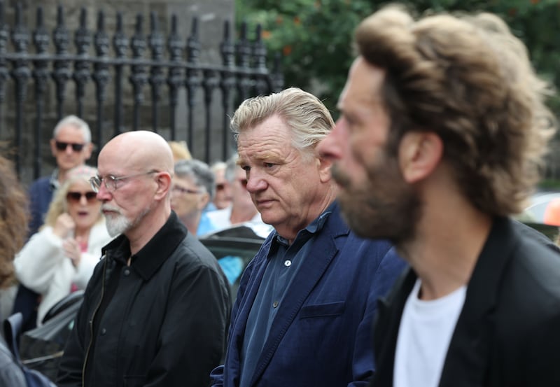 Brendan Gleeson at the funeral of Oscar-winning actor Brenda Fricker. Photograph: Dara Mac Dónaill/The Irish Times