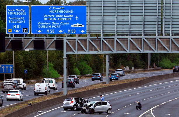 Gardaí sighted suspected stolen car shortly before M50 wrong-way crash