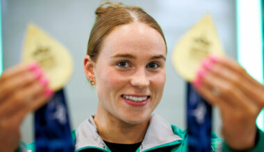 In pics: Gold medallists Kate O'Connor and Ellen Walshe arrive home
