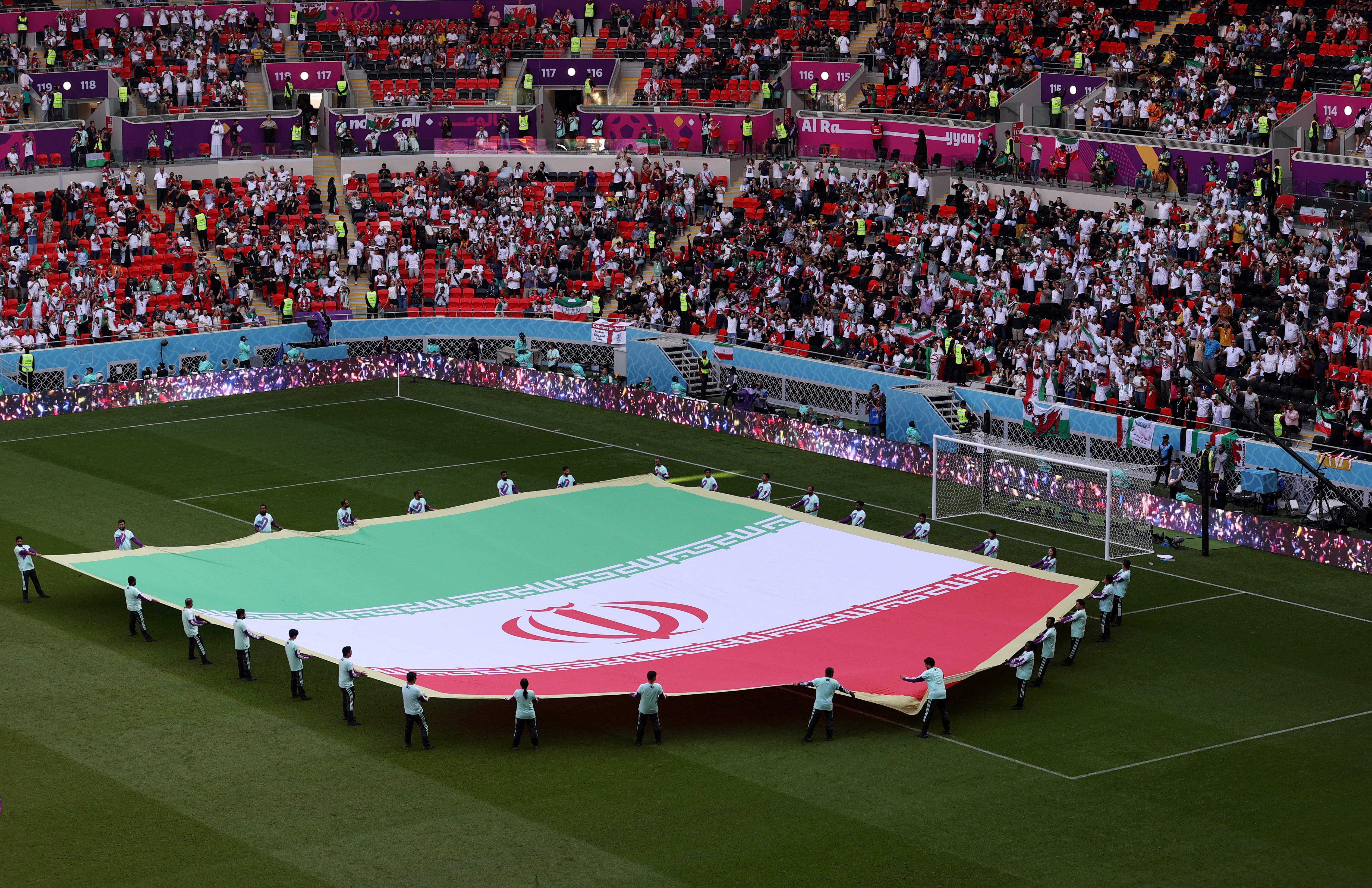 Iran's official flag on show at the 2022 World Cup