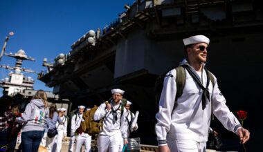 World's biggest aircraft carrier returns to the US after 11 months at sea