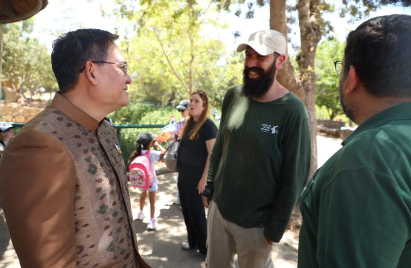 Thai ambassador to Israel, Boonyarit Vichienpuntu, at Jerusalem’s Tisch Family Zoological Gardens. June 4, 2026.
