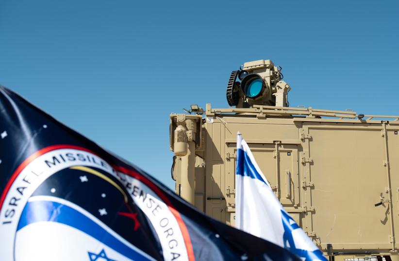 The Defense Ministry conducted a joint drill in which the Iron Beam laser defense and the Iron Dome interceptor-based defense systems were used together to combat a multi-threat scenario. June 29, 2026.