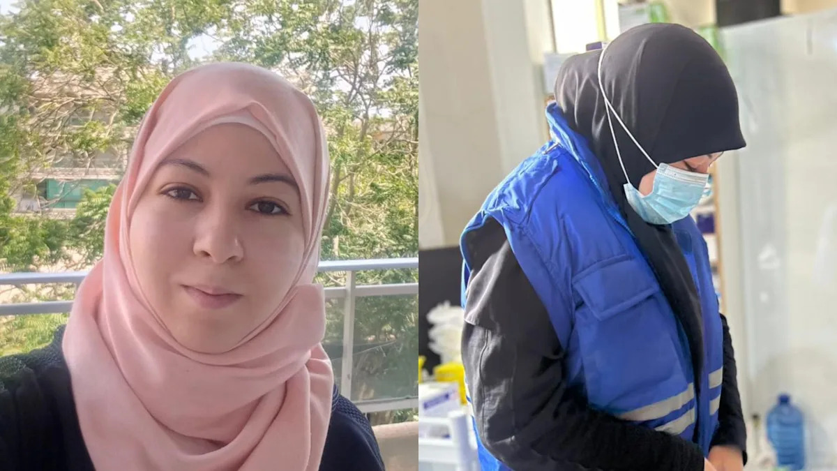 A nurse-turned-teacher in war-torn Lebanon says she is ‘between body bags’ at night while teaching students in the day