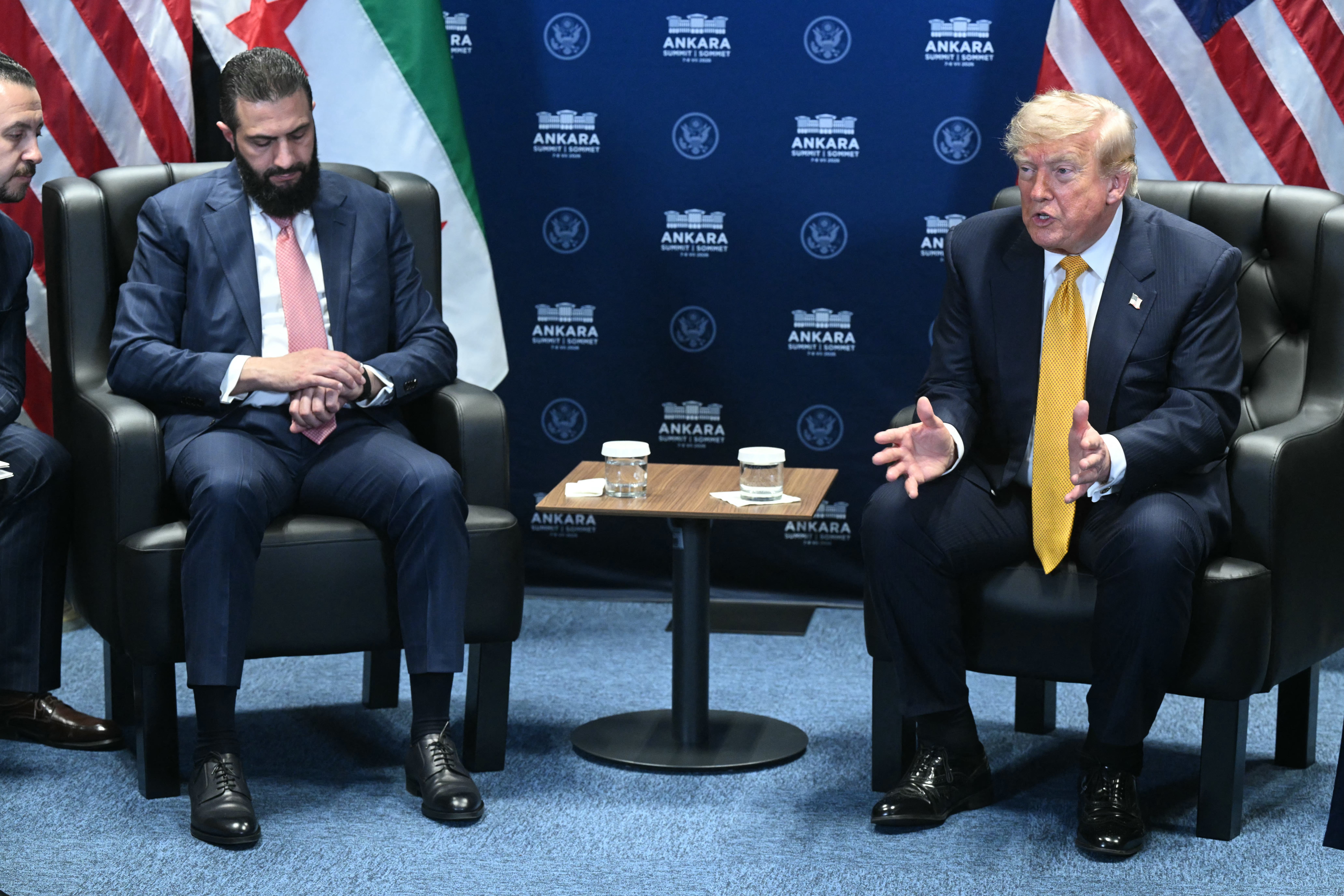 Al-Sharaa and Trump at the Nato summit in Ankara