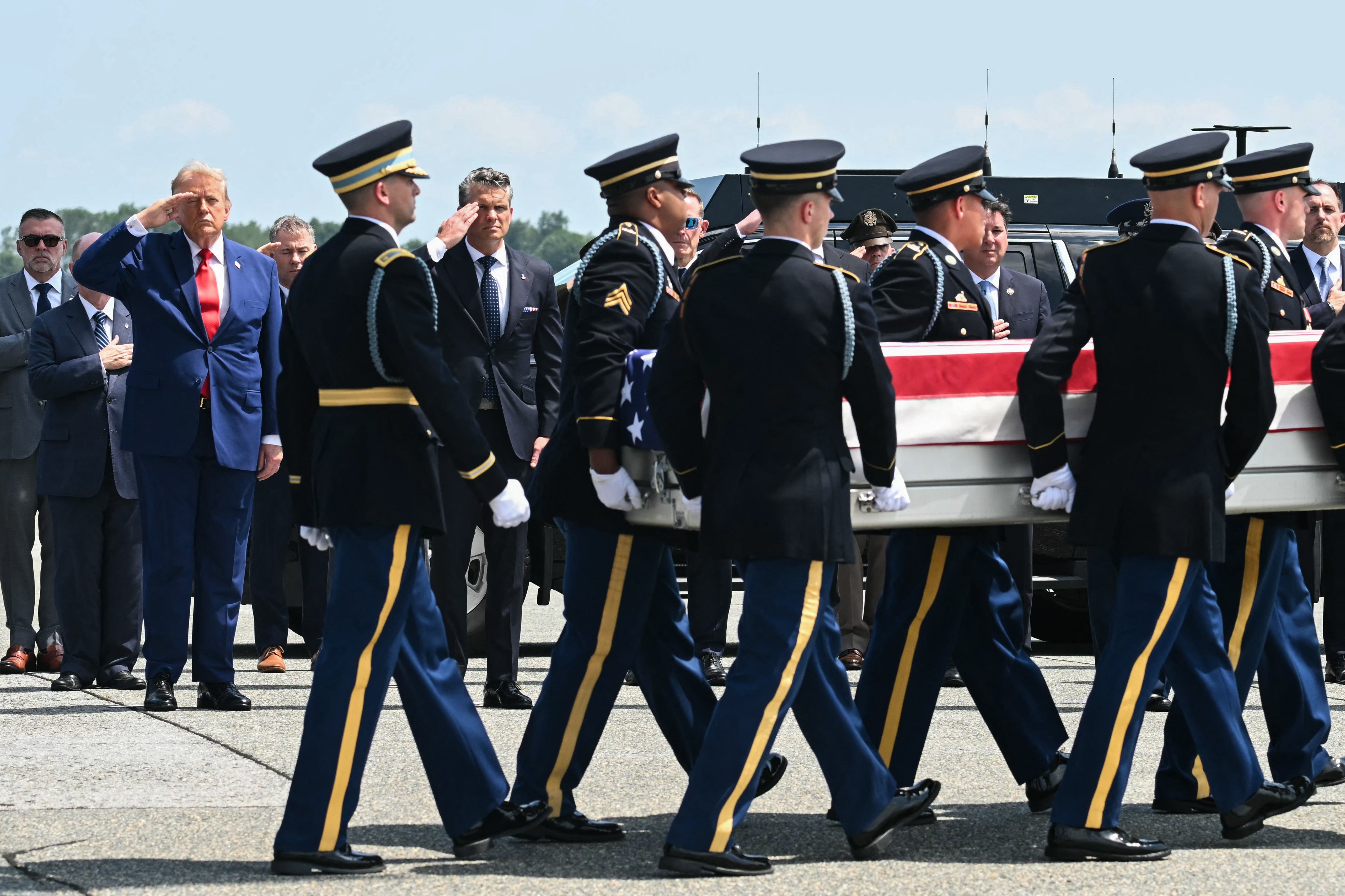 The president attended the dignified transfer of four American servicemembers in July