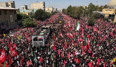 Ali Khamenei's coffin passes through thousands of mourners in Iraq's holy city of Najaf