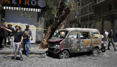 Syria says it arrested IS-linked suspects behind the Damascus bombings during Macron's visit