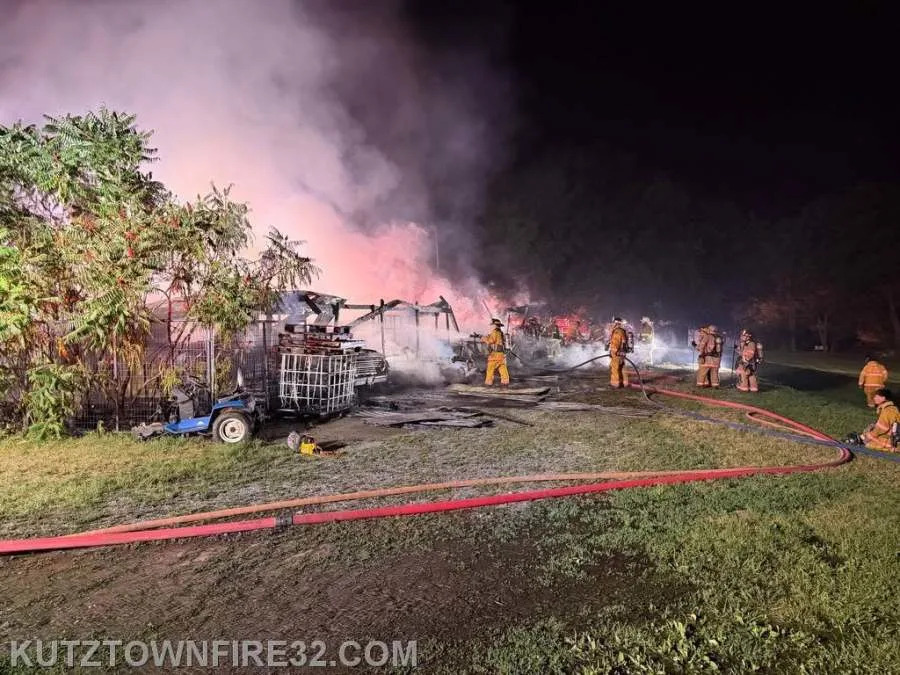 Lebanon County equipment shed a total loss after overnight fire