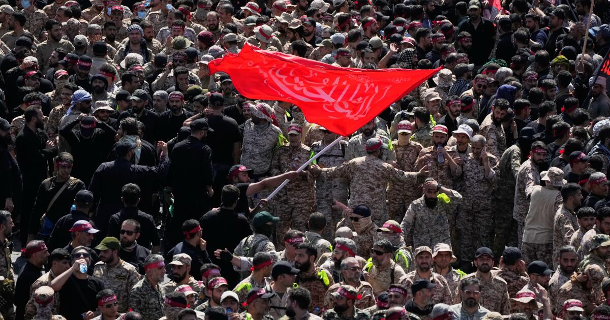 Mourners throng funeral procession in Tehran for Iran's Supreme Leader Ayatollah Ali Khamenei