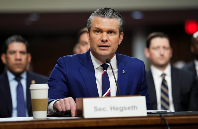 US Defense Secretary Pete Hegseth speaks during a Senate Armed Services Committee hearing on US President Donald Trump's FY2027 budget request for the Department of Defense on Capitol Hill in Washington, DC, US, April 30, 2026.