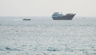 Two oil tankers sail through the waters of the Strait of Hormuz after Iran allowed Iraqi tankers to cross. (Photo credit: REUTERS)