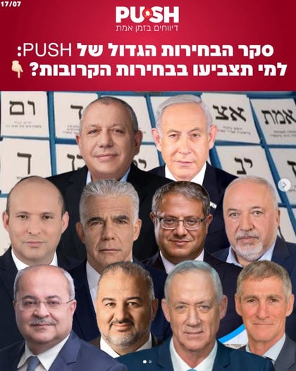 An election poll by Push featuring the party leaders. Not a representative sample.