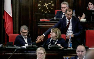 Il sindaco Giuseppe Sala interviene durante la seduta del consiglio comunale a Palazzo Marino a Milano, 21 luglio 2025. ANSA/MOURAD BALTI TOUATI
