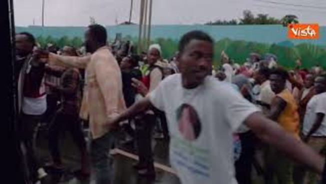 La premier accolta a Jimma in Etiopia dagli abitanti: