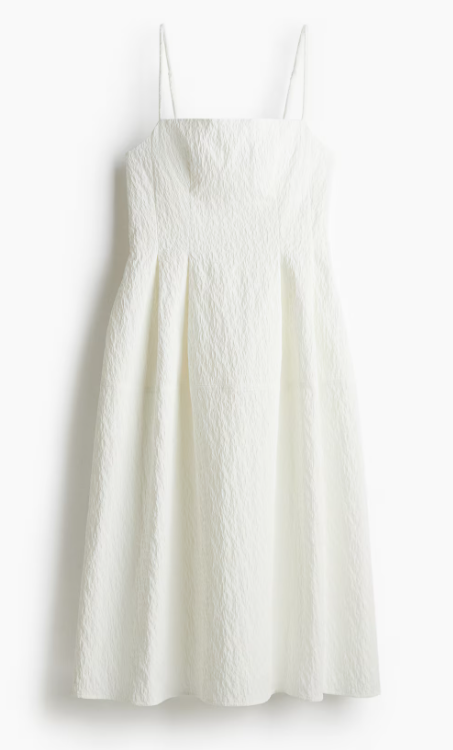 Vestiti bianco in tessuto jacquard, H&M