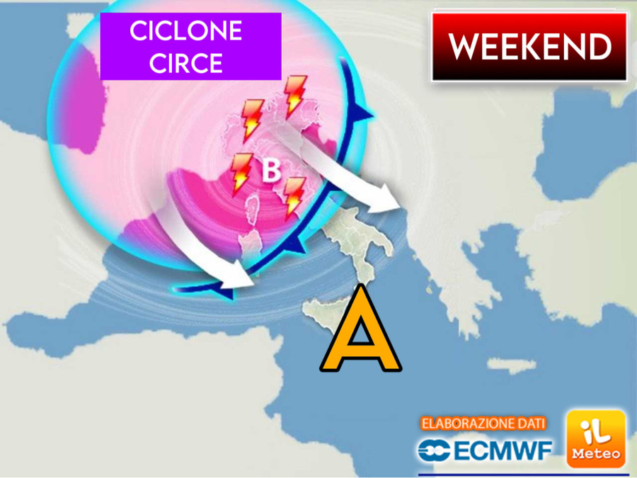 Weekend temporalesco e crollo termico, le Previsioni per Sabato e Domenica