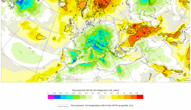 Meteo. Temperature in netto calo, andremo sotto media nel periodo del Solleone « 3B Meteo