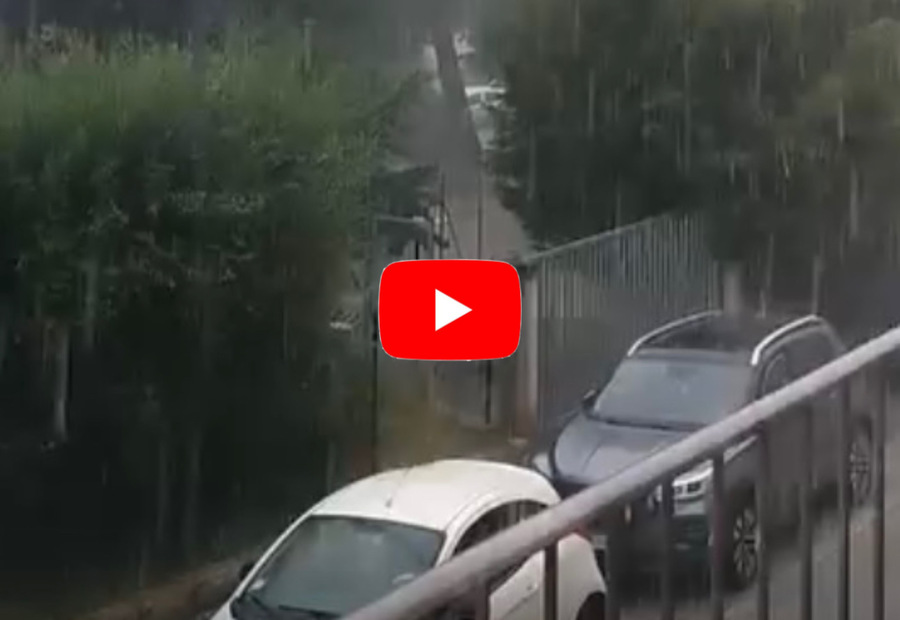 Grandinata intensa a Loreto, forti Temporali su abbattono su Ancona e provincia, il Video