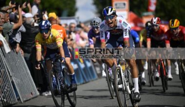 TOUR DE WALLONIE. VOLATA MAGISTRALE DEL GIOVANE DONATI CHE FULMINA FRETIN E FOLDAGER