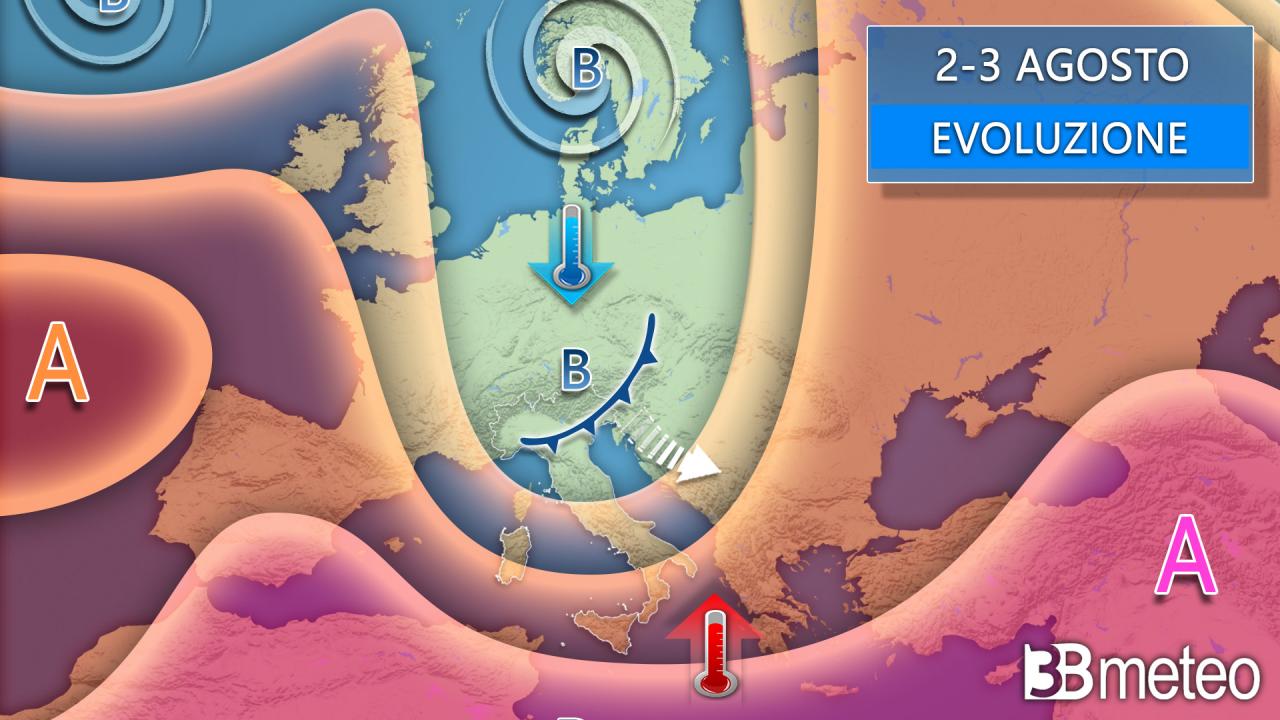 Primo weekend di agosto a rischio temporali su parte d'Italia. Ecco che cosa ci dicono i modelli « 3B Meteo