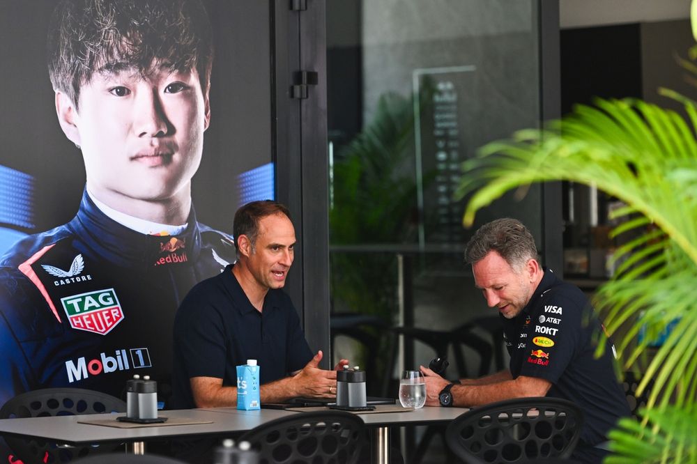 Oliver Mintzlaff, Managing director Red Bull GmbH, Christian Horner, Team Principal Red Bull Racing