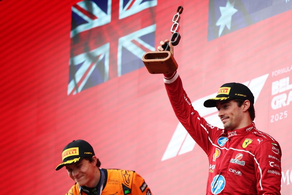 Charles Leclerc, terzo a Spa con la Ferrari