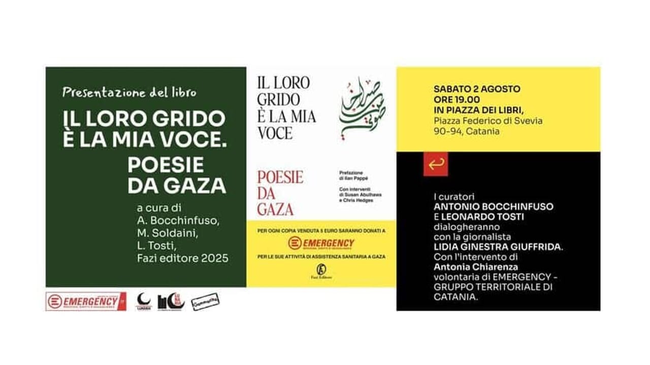 Presentazione del libro ‘Il loro grido è la mia voce. Poesie da Gaza’