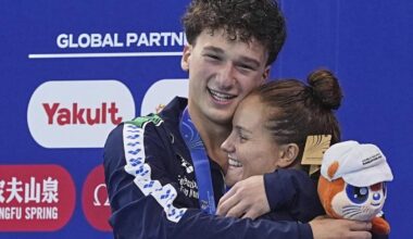 Mondiali nuoto, oro di Pellacani e Santoro nei 3 metri sincro misti